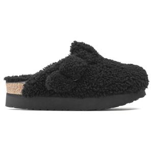 1021734-women-s-clogs-birkenstock-boston-big-buckle-platform-fur-teddy-black