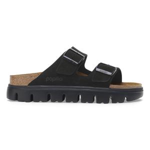 1028403-women-s-mules-birkenstock-arizona-platform-suede-leather-black-black
