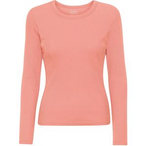 cs2055-brightcoral-women-s-long-sleeve-ribbed-t-shirt-colorful-standard-organic-bright-coral