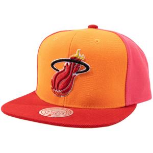 6hsssh21297-mheorrd-snapback-cap-miami-heat-on-the-block-hwc-orange-red-one-size