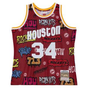 tfsm4768-hro93holred1-nba-houston-rockets-jersey-slap-sticker-swingman-1993-hakeem-olajuwon-red