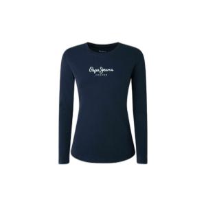 pl505203-595-women-s-long-sleeve-t-shirt-pepe-jeans-new-virginia-n-navy
