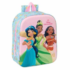 8412688596386-children-s-backpack-safta-disney-princess-3d-27-cm-blue-22x10x27-cm